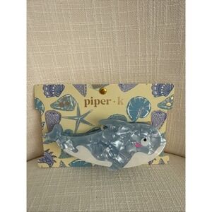 Piper K Glitter Dolphin Hair Barrette - Adorable‎ Sea Creature Clip